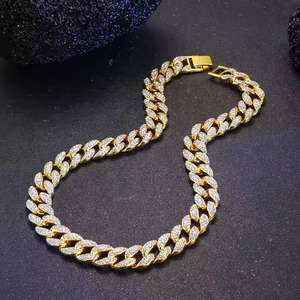 Collar de Eslabones Cubanos con Moissanita VVS de Corte Redondo Personalizado, Estilo Hip Hop, Oro Blanco, Plata 925, Cadena Cubana, Joyería Fina para Hombre, Regalos - Product Image 6