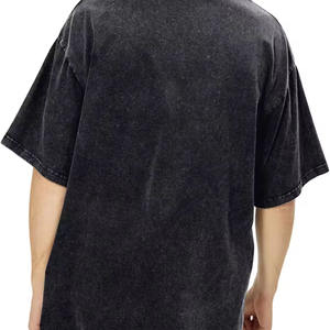 T-shirts graphiques streetwear vierges pour impression DTG, T-shirts vintage surdimensionnés personnalisés pour hommes, vêtements pour hommes grandes tailles, effet délavé à l'acide - Product Image 4