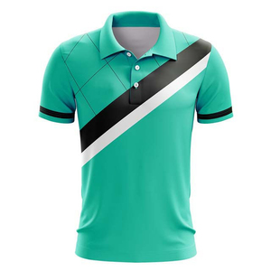 Polo en tricot à manches courtes blanc pour homme avec motif rayé violet et vert, style décontracté, respirant, boutonné devant, coupe classique - Product Image 3
