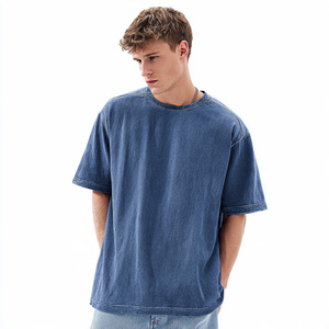 T-shirt surdimensionné en coton délavé à l'acide, personnalisé, 220g, lourd, vintage, pour hommes - Product Image 3