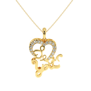Pendentif Cœur « Je t'aime » en Diamant de Laboratoire, Collier en Argent Sterling 925, Bijou Fin Romantique avec Lettre d'Amour, Cadeau - Product Image 5