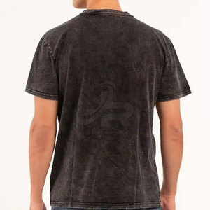 T-shirt en coton de haute qualité, tendance, effet délavé, élégant, doux, confortable, pour un style streetwear quotidien. - Product Image 4