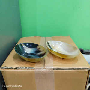 Cuenco Ovalado de Cuerno de Buey Hecho a Mano con Cuchara Pequeña de Cuerno, Juego de Cocina y Comedor Natural de Primera Calidad para Fiestas - Product Image 6