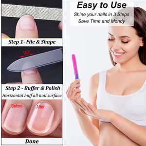 Lima de Uñas Reutilizable Premium de Doble Cara, Grano 100/180, para Uñas de Gel y Acrílicas, Herramienta Profesional para Manicura y Pedicura - Product Image 6