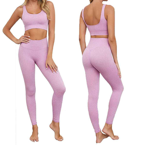 Conjunto de Yoga de Alta Calidad, Cintura Elástica Delantera Sólida, Transpirable, Ligero y de Secado Rápido - Product Image 4