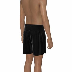 Shorts de Muay Thai de alta calidad en tela satinada, con logo personalizado, transpirables, ligeros, para entrenamiento, gimnasio y fitness, para hombres y mujeres. - Product Image 3