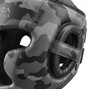 Casque de boxe en cuir véritable durable, protection transparente pour la tête, casque de sparring professionnel, haute résistance aux impacts, MMA, kickboxing, respirant, logo personnalisé, entraînement - Product Image 6