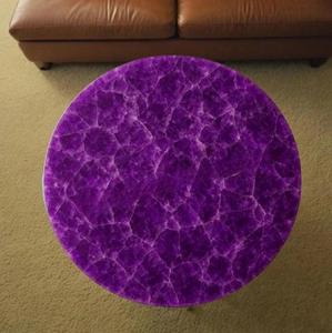 ท็อปโต๊ะหินอะมีทิสต์ทรงกลมสุดหรู ทำด้วยมือจากคริสตัลธรรมชาติ เฟอร์นิเจอร์อัญมณีทันสมัยสำหรับโต๊ะกาแฟ ขายส่ง - Product Image 1