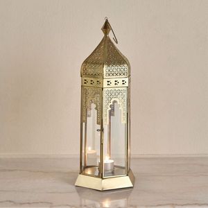 Rustic Modern Design Black Iron Glass Hanging Tabletop <b>Lantern</b> <b>Candle</b> Holder Home Wedding Events Valentine's Day Christmas - Product Image 6