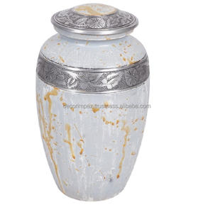 Urna funeraria Urna de cremación decorativa de metal Personalización Urna conmemorativa Durable con diseño pulido a precio al por mayor - Product Image 4