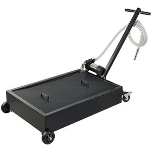 Vasca di raccolta olio mobile da 15 galloni con tubo da 2,2 m, pompa elettrica a basso profilo, a prova di perdite, resistente alla corrosione, per pompe dell'olio - Product Image 3