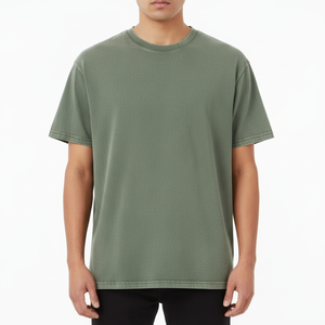 เสื้อยืดผู้ชายผ้าฝ้าย 230 GSM ทรงปกติ คอกลม แขนสั้น สวมใส่สบาย ทนทาน ใช้ได้ทุกฤดู คุณภาพสูง บริการ OEM - Product Image 2
