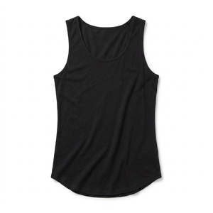 Camiseta sin mangas personalizada para mujer, cuello redondo, suave, elástica, informal, para entrenamiento, fitness, gimnasio, verano. - Product Image 4