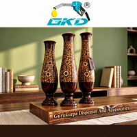 Ensemble de vases en bois faits à la main GKD, Art Déco, décoration de table, décoration de la maison, salon, 100% fait main, GKDTV, fabriqué à Delhi