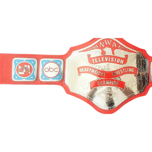 Cinturón de Campeonato de Lucha Libre Profesional NWA, Cinturón de Título Personalizado con Logotipos de ABC y CBS, Calidad Premium - Product Image 4