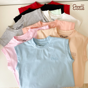 Débardeur en coton pour enfants, garçons et filles, extensible dans les 4 sens, sans manches, doux, respirant, fabriqué au Vietnam, confort toute la journée - Product Image 3