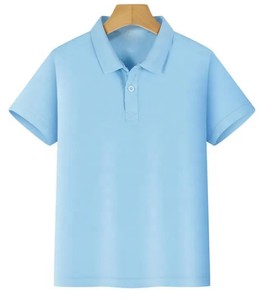 Chemises polo en tricot décontractées pour garçons, en polyester et coton, manches courtes, chemise d'école, logo personnalisé, vente en gros - Product Image 1