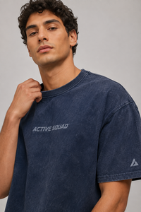 Camiseta de punto de algodón grueso transpirable con cuello alto para hombre, corte regular, estilo vintage, informal, para uso diario, Active Squad - Product Image 6