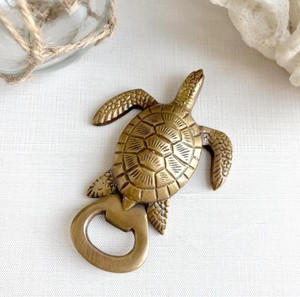 Abridor de Botellas con Forma de Tortuga, Abridor de Cerveza Metálico, Abridor de Botellas de Latón, Decoración Náutica, Accesorios para Bar en Casa - Product Image 1