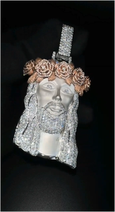 Joyería Eterna, Colgante Personalizado con Rostro de Jesús, Plata 925, Oro Sólido, Diamantes Moissanite, Estilo Bling, para Hombre y Mujer, Colgante Hiphop - Product Image 3