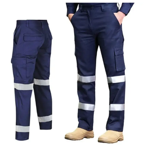 Best Selling Reflective Safety Work Wear for Construction Workers Men's Overalls Pant with Refined Reflector Stripes Wholesale - Product Image 1