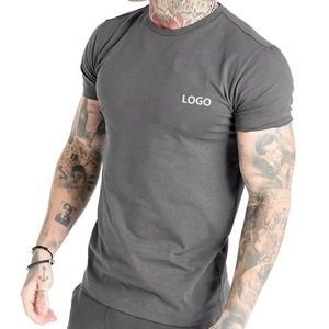 UNIQUE CLOTHING T-shirt de sport personnalisable pour homme, 100% coton tricoté, coupe classique, col rond, manches courtes, respirant, séchage rapide - Product Image 1