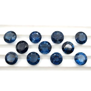 Topacio Azul de Londres Natural, Corte Redondo, Piedras Sueltas de 8mm, Facetadas y Calibradas, Venta al Por Mayor para Joyería - Product Image 3