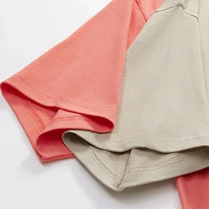 High-End Knitted Oversized Short Sleeve Cotton <b>T</b>-<b>Shirt</b> Custom Neck Advertising Workwear Cultural <b>Shirt</b> Logo Printing - Product Image 2