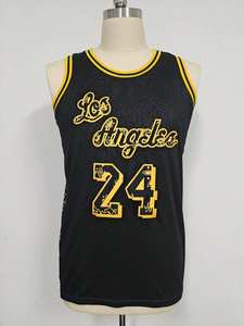 Camiseta sin mangas de baloncesto para hombre, negra, de malla transpirable, ajuste holgado, para deportes y entrenamiento de verano, talla grande, con letras bordadas - Product Image 2