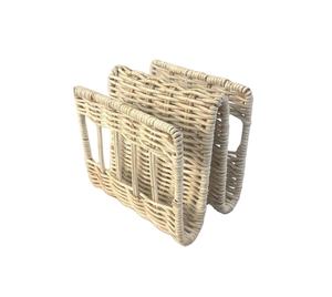 Rond de serviette double en rotin beige basique fait à la main Table de cuisine et porte-serviettes de mariage Offre Spéciale en gros à faible coût - Product Image 1