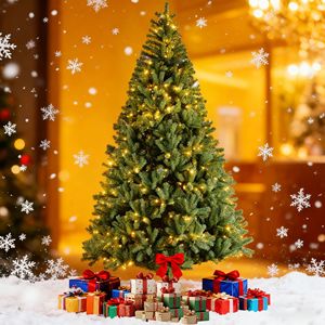 9 Ft Artificial Christmas Tree with 2580 Mixed <b>Branch</b> Tips and 500 LED <b>Lights</b> - Product Image 1