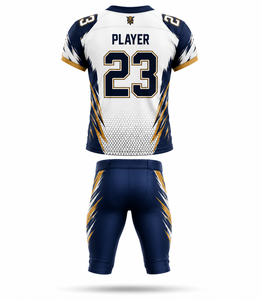 Uniforme de Fútbol Americano Personalizado para Hombre Warriors, Sublimado, Transpirable, Conjunto de Jersey y Pantalones de Poliéster, Número 23 - Product Image 2