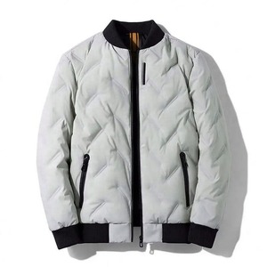 Wholesale Custom Windbreaker Ripstop Hooded Padded Quilted Puffer <b>Down</b> Jacket For Men Outdoor Jacket - Product Image 1