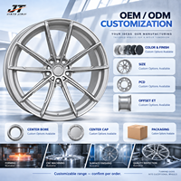 Jantes forgées à cinq branches, 18-22 pouces, finition usinée argentée, 5x112 5x114.3 6061-T6 VIW-151 pour BMW Audi Mercedes-Benz