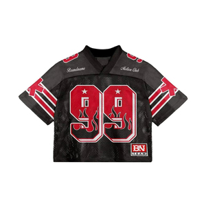 เสื้อเจอร์ซีย์แฟนกีฬาผู้ชายขายดี ผลิตจากโพลีเอสเตอร์ 100% คุณภาพสูง สั่งทำได้ แขนสั้น ระบายอากาศได้ดี แห้งเร็ว สำหรับฤดูร้อน - Product Image 3