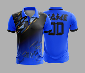 Polo en polyester personnalisé avec impression par sublimation, fabrication de qualité supérieure, coutures durables pour hommes, femmes et jeunes, séchage rapide, respirant, idéal pour les activités sportives. - Product Image 3