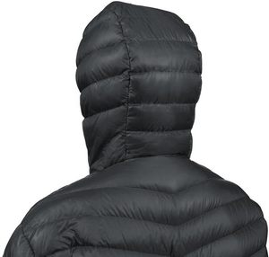 <b>Men's</b> Custom Logo Winter Puffer <b>Jackets</b> Hood OEM ODM Service Genuine <b>Leather</b> Casual XS Canvas Front Zipper Plain Dyed Techniques - Product Image 3