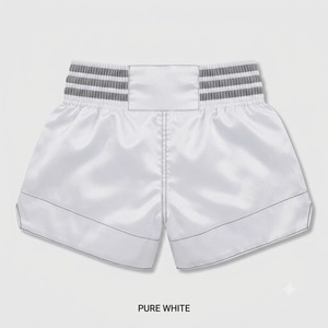 MMA <b>Shorts</b> Durable Lightweight Breathable Quick Dry Training Fighting <b>Grappling</b> Kickboxing Muay Thai Jiu Jitsu Unisex White - Product Image 1