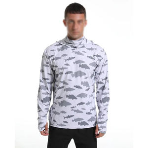 Sudadera con Capucha de Camuflaje Transpirable para Hombre, Personalizada con Sublimación, Protección Solar UV, Camisa de Pesca de Alto Rendimiento con Capucha, Venta al Por Mayor - Product Image 4