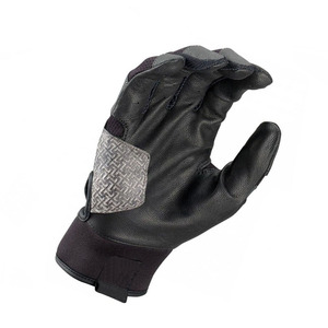 Gants de frappeur de baseball en cuir les plus vendus, noirs et gris, à doigts entiers, ajustement personnalisé, sangles réglables, légers et durables - Product Image 3