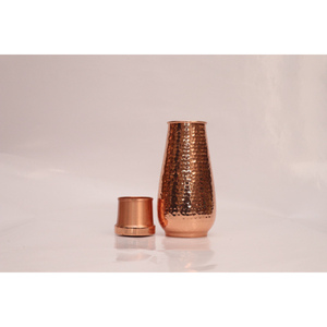 Hammered Copper Water Bottle Handcrafted Ayurvedic Bedside Carafe Sustainable Eco-Friendly <b>Drinkware</b> In Cheap Price - Product Image 5