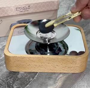 Decorative Wooden Mubkhar Bakhoor Burner Traditional Middle Eastern <b>Incense</b> <b>Holder</b> For Home Fragrance - Product Image 5