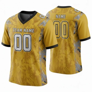 Jersey de Fútbol Americano Personalizable con Cuello en V Azul, Sublimado, con Nombre y Número del Equipo, Absorbente de Humedad, Manga Corta, 100% - Product Image 4