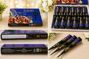 Kaveri Natural Organic Luxury Body Paint Mehndi Cone Deep Dark Stain Bridal Henna OEM ODM Wholesale Manufacturer India - Product Image 5