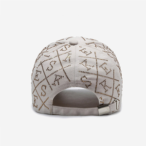 5 Panel Fashion New Design Custom 3d Embroidery logo Rhinestone Letter Brim Baseball <b>Cap</b> Fashion Trendy Versatile for Women <b>Men</b> - Product Image 4