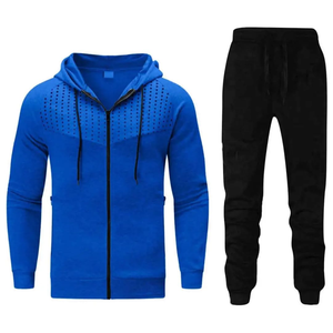 Ensemble de survêtement 2 pièces respirant pour homme, 100 % coton, vente en gros, design personnalisé, idéal pour l'hiver - Product Image 3