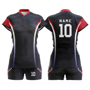 Custom Plus Size Unisex Sublimation Volleyball Uniforms with Front Printed Design 100% Polyester Best Quality Available - Product Image 1