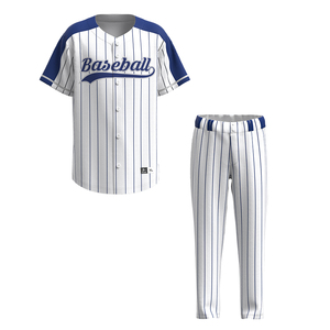 Premium Baseball <b>Uniform</b> Customizable Team Logo Jersey And Pants Lightweight Breathable Button Up Athletic Wear For League Match - Product Image 1