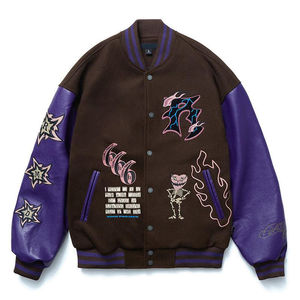 Chaqueta Varsity Personalizada para Hombre, 100% Lana, Corte Ajustado, Transpirable, Resistente al Viento, Ecológica, de Secado Rápido, 360g, para Invierno y Otoño - Product Image 1