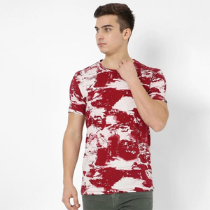 Camiseta de algodón tie-dye para hombre, 100% suave y transpirable, estilo casual urbano, con logo personalizado, manga corta, para verano, venta al por mayor - Product Image 2